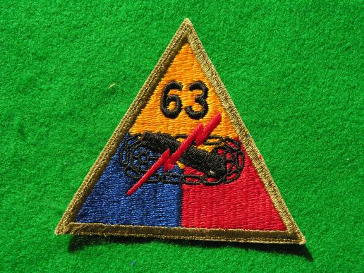 U.S. Army 63rd Armored Tank Battalion Patch