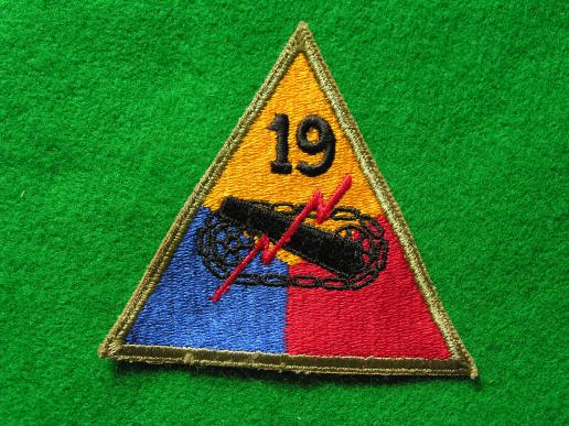 U.S. Army 19th Armored Tank Battalion Patch