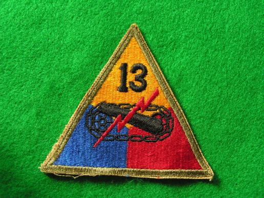 U.S.Army 13th Armored Tank Battalion Patch