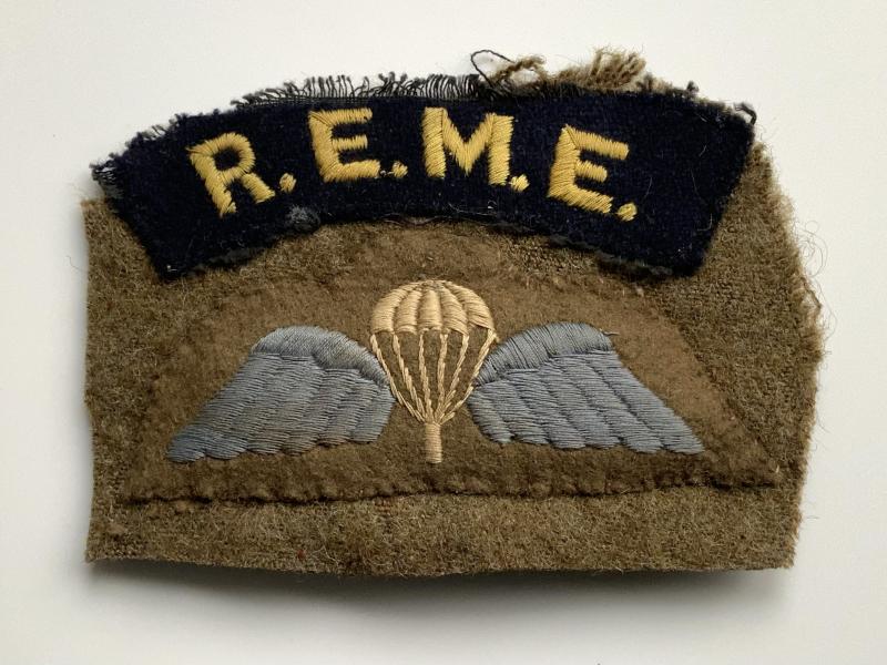 WWII REME Paratrooper Title and Para Wings