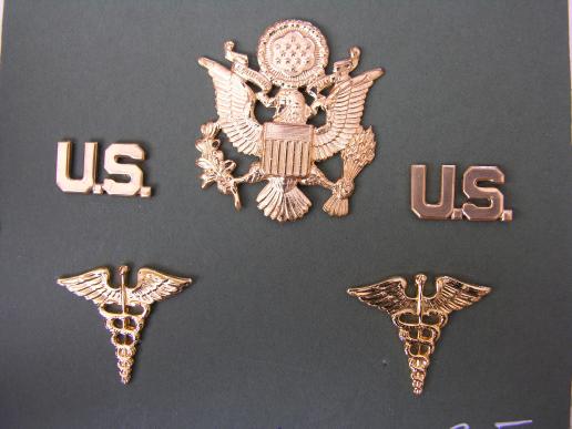 Set of U.S. Army Female Medical Officer's Insignia WAC