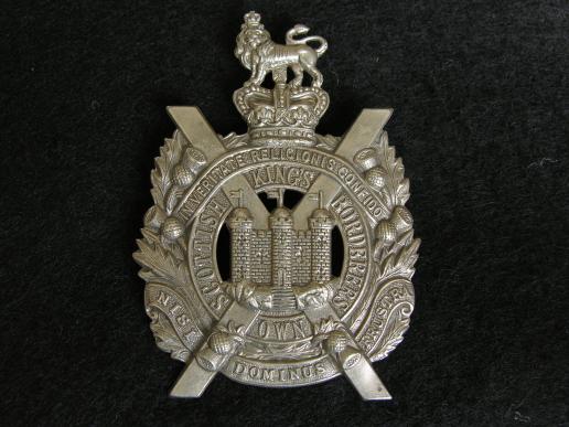 King's Own Scottish Borderers Cap Badge - Victorian Crown