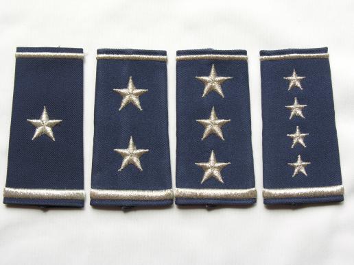 U.S. Air Force Generals Shoulder Board  Ranks