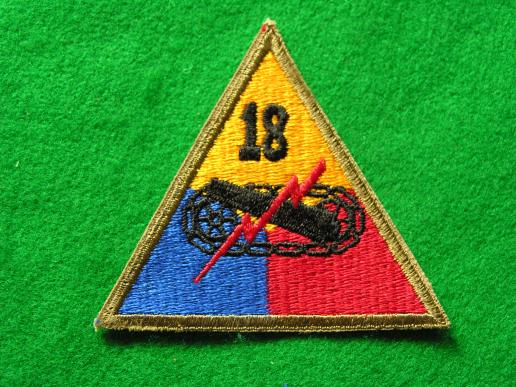 U.S. Army 18th Armored Tank Battalion Patch