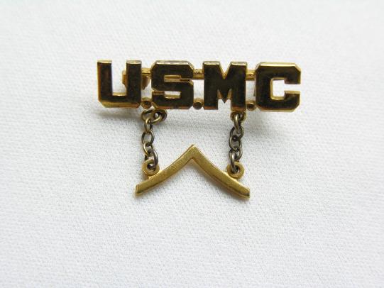 WWII U.S. Marine Corps Private 1st Class Sweetheart Brooch