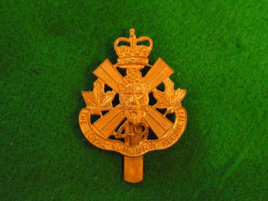 Canadian Loyal 49th Edmonton Regiment Cap Badge