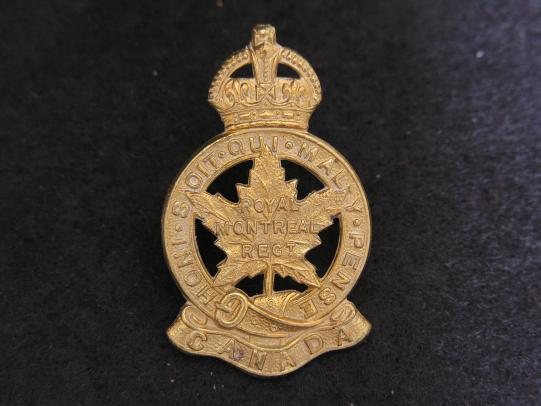 Canadian Montreal Regiment Cap Badge