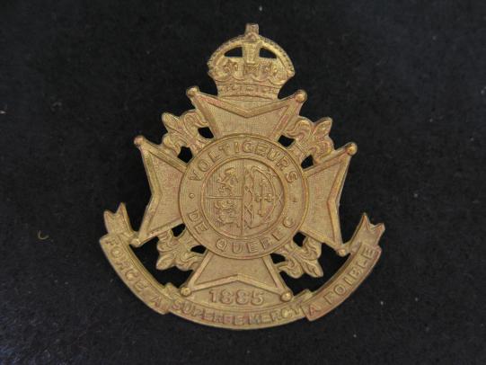 Canadian Voltigeurs de Quebec Cap Badge