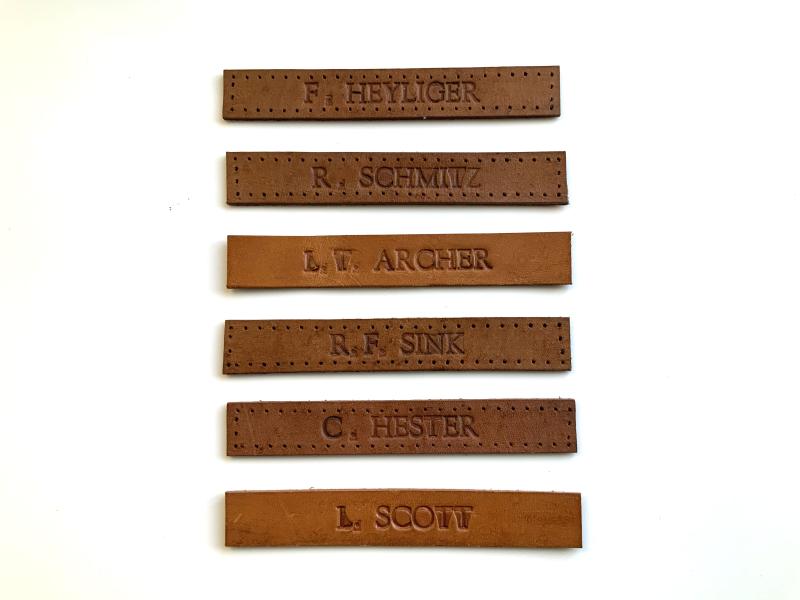 Six Leather Name Tags 101st Airborne