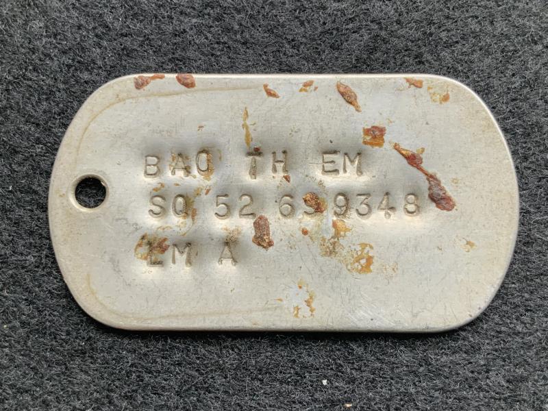 Vietnam Republic of Vietnam Army Dog Tag