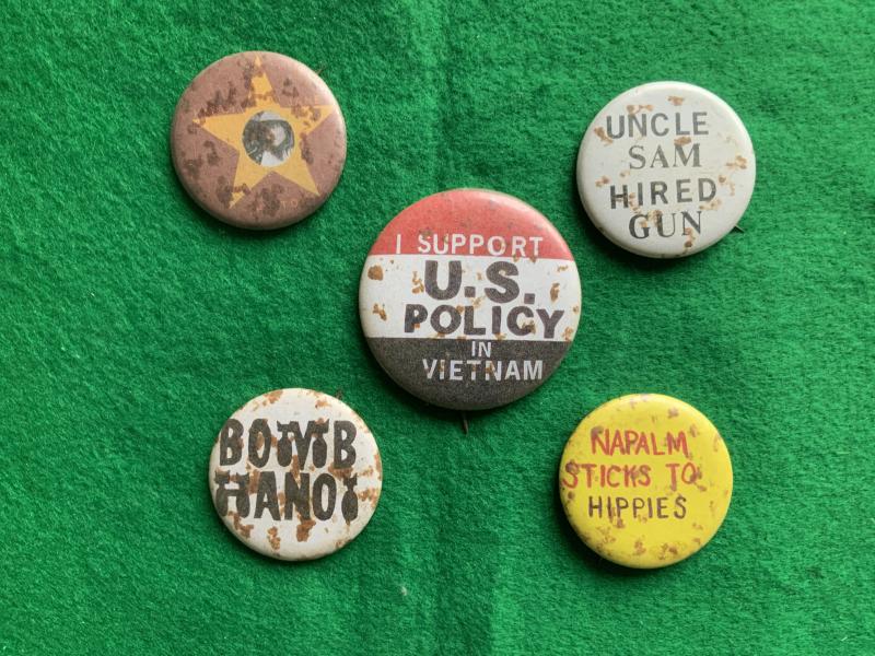 Vietnam War Protest Button Badges