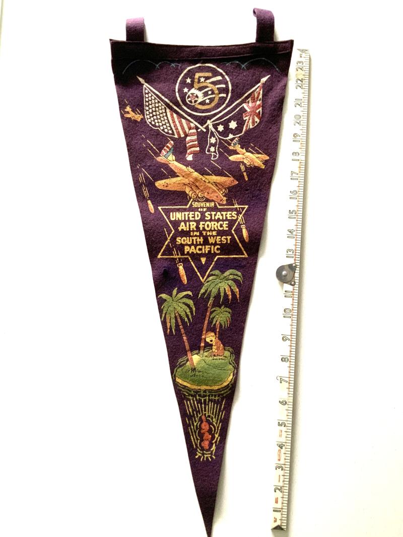 WWII US Army Air Force Souvenir Pennant
