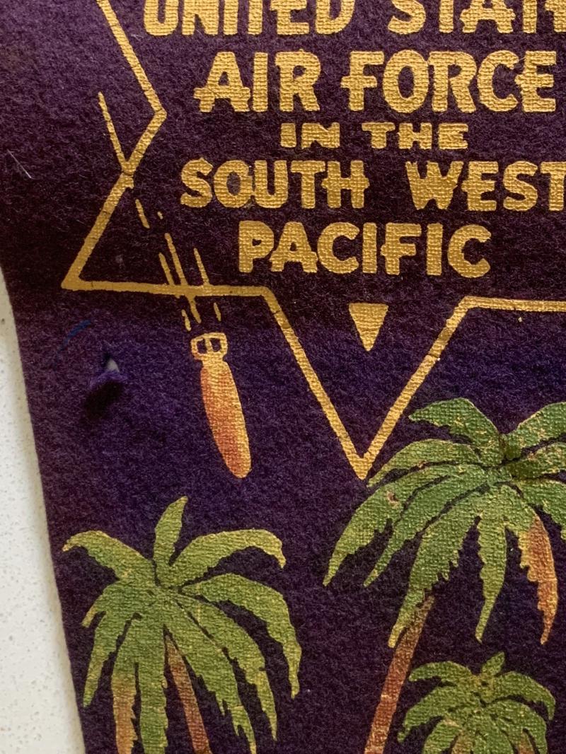 WWII US Army Air Force Souvenir Pennant