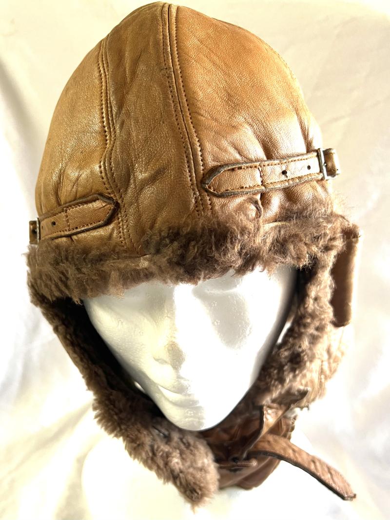 WW1 Leather Flying Helmet Dated 1918