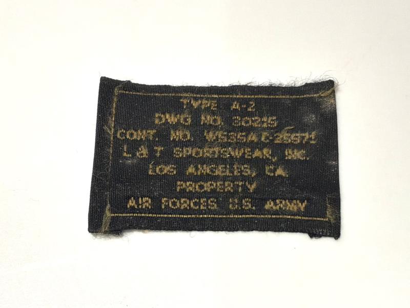 A2 flight Jacket Label